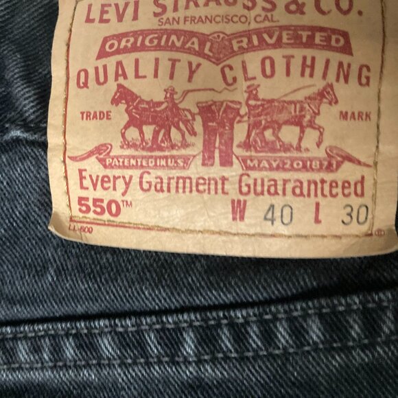 Levi's 550 Relaxed Fit 40X30 Black - Picture 8 of 9